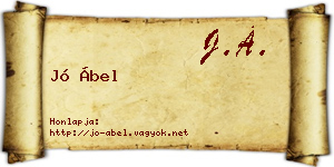 Jó Ábel névjegykártya