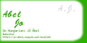 abel jo business card
